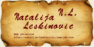 Natalija Leškinović vizit kartica